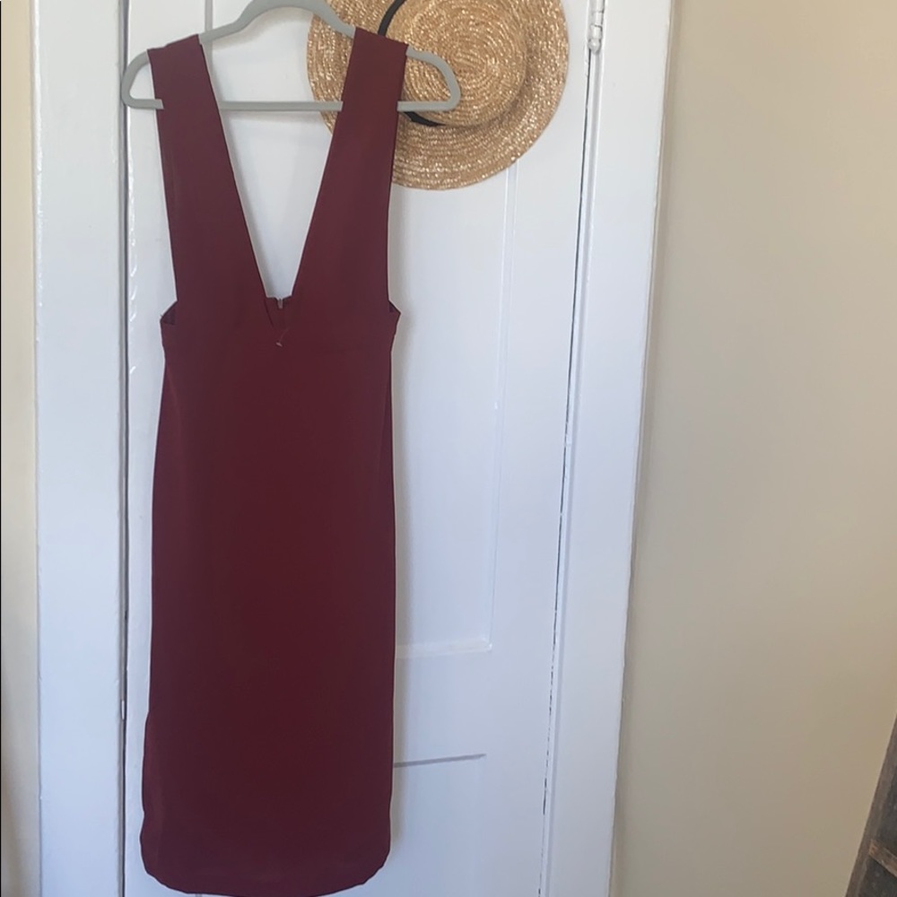 Deep V dress with slits on sides